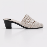 Women Woven Textured Slip-On Mules