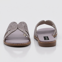 Women Interlace Braided Cross Strap Slip-On Flats