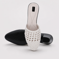 Women Woven Textured Slip-On Mules