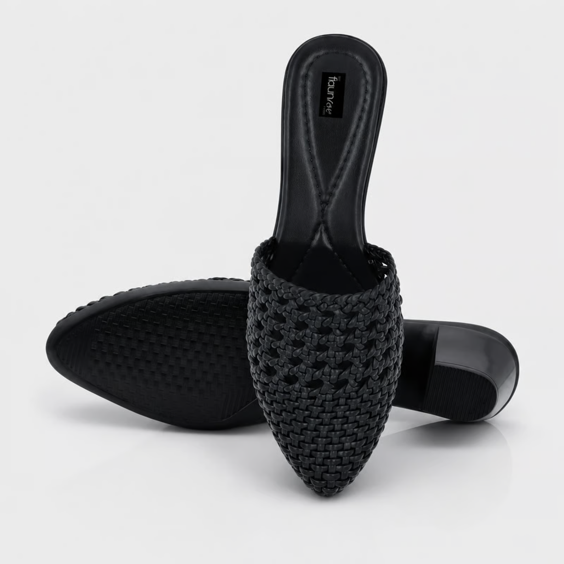 Women Woven Textured Slip-On Mules