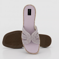 Women Interlace Braided Cross Strap Slip-On Flats