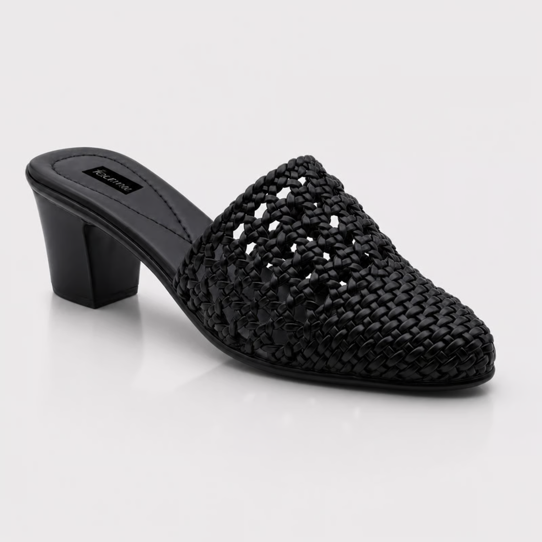 Women Woven Textured Slip-On Mules